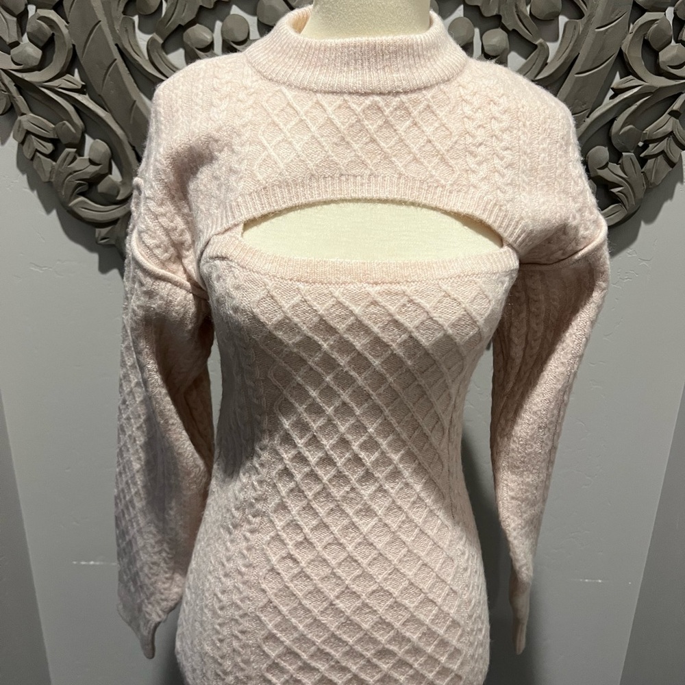 NWT- Knit dress with crop sweater